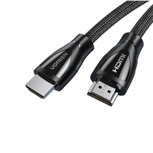 Cáp HDMI 2.1 Ugreen HD140 sợi cotton, hỗ trợ 8K/60Hz, 4K/120Hz, đầu hợp kim kẽm, truyền tín hiệu 48Gbps