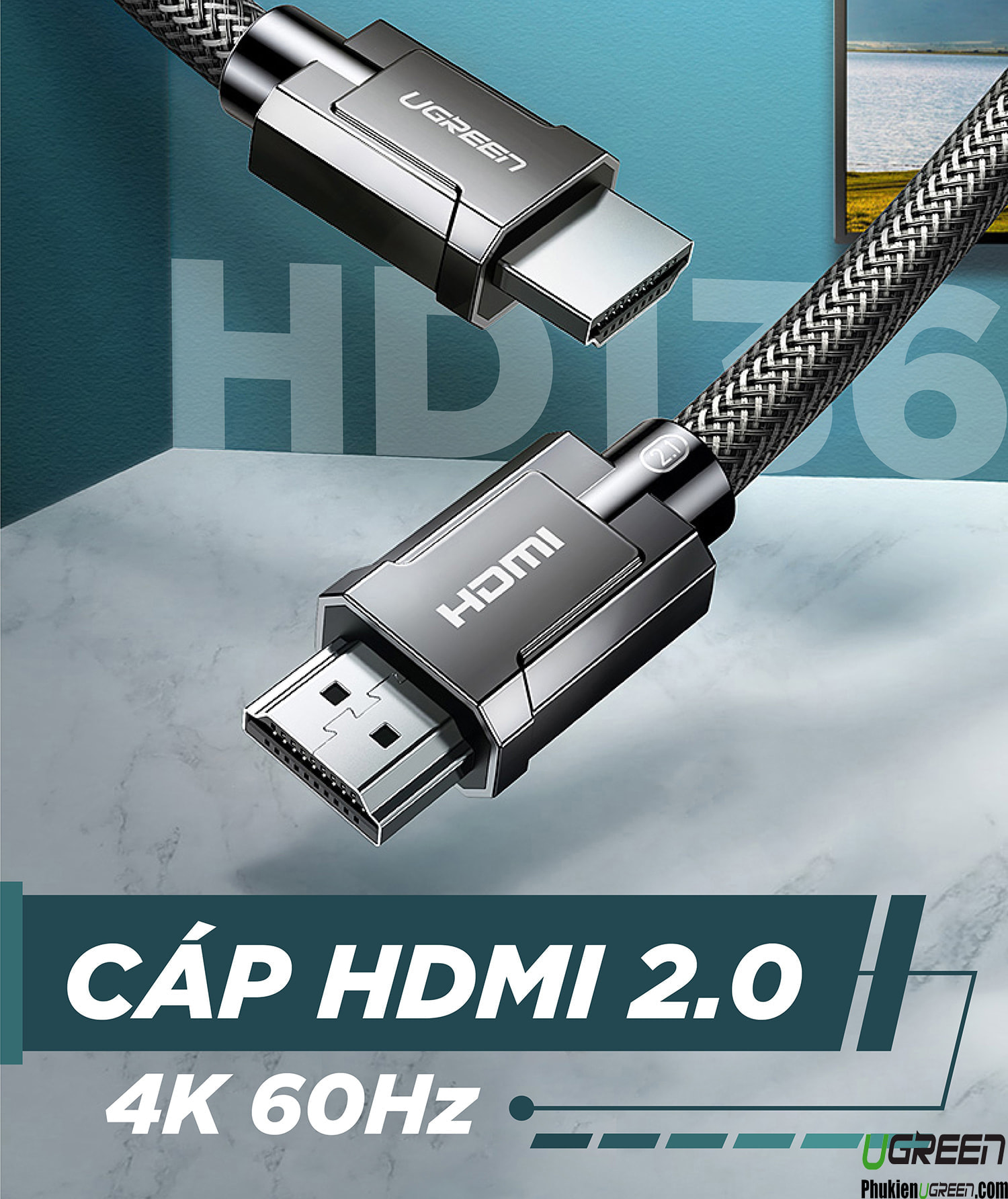 Day-cap- HDMI-2.0-boc-luoi-chong-nhieu-dau-ma-nikel- cao-cap-Ugreen-HD136