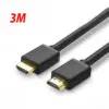 Cáp HDMI Ugreen HD104 dài 3M 10108 – HDMI 2.0, hỗ trợ 4K 60Hz, đầu mạ vàng