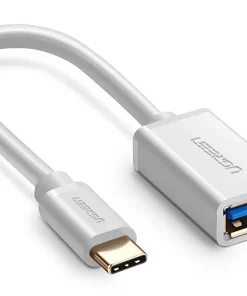 Cáp OTG USB Type C to USB 3.0 Female Ugreen 30702 màu trắng, tốc độ 5Gbps, chính hãng