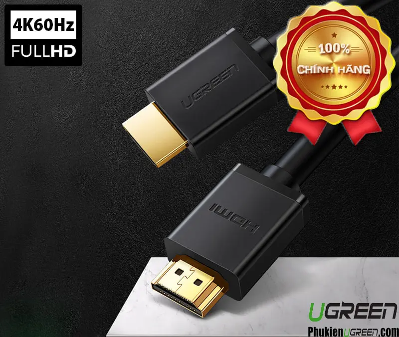 Cáp HDMI Ugreen 10108 Dài 3M HD104 – HDMI 2.0, 4K@60Hz, Chính Hãng 14 Cáp HDMI Ugreen HD104 chính hãng – Hỗ trợ 4K 60Hz, Full HD, đầu mạ vàng