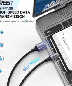 cap-usb-type-c-to-usb-2-0-dai-25cm-ho-tro-sac-nhanh-ugreen-60124
