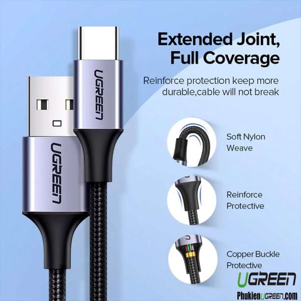 cap-usb-type-c-to-usb-2-0-dai-25cm-ho-tro-sac-nhanh-ugreen-60124