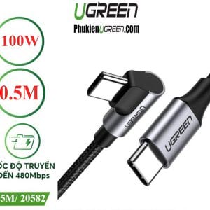 cap-du-lieu-sac-nhanh-100w-type-c-be-goc-90-dai-0-5m-ugreen-20582