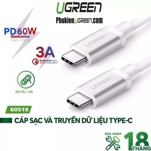 cap-du-lieu-sac-nhanh-60w-type-c-dai-1-5m-ugreen-60519