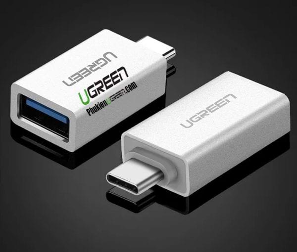 dau-chuyen-usb-type-c-sang-usb-3-0-ho-tro-otg-ugreen-30155-trang