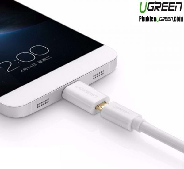 dau-chuyen-doi-type-c-sang-micro-usb-ugreen-30154-trang