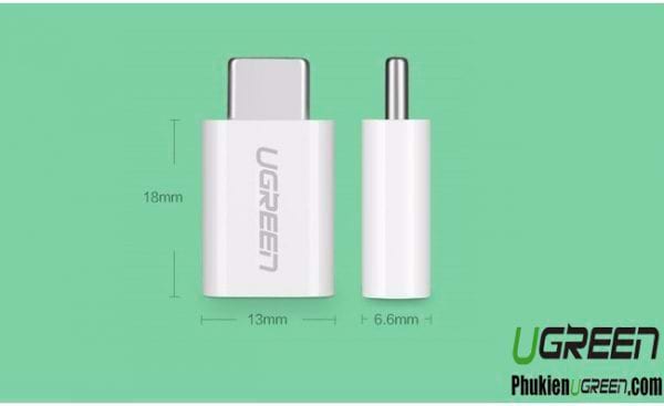 dau-chuyen-doi-type-c-sang-micro-usb-ugreen-30154-trang