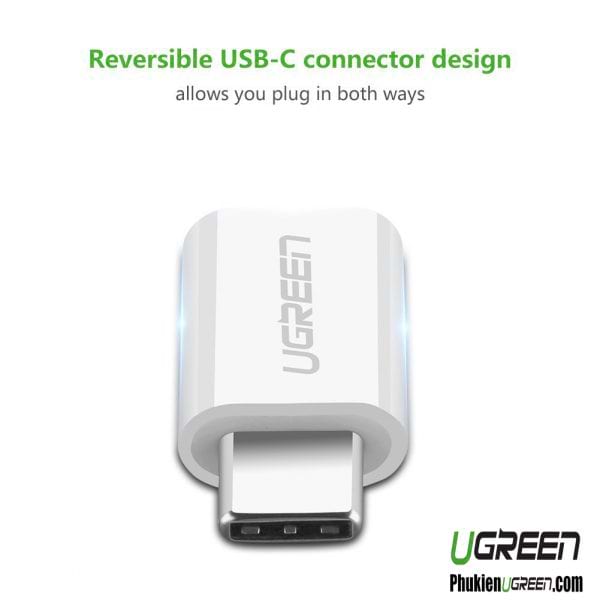 dau-chuyen-doi-type-c-sang-micro-usb-ugreen-30154-trang