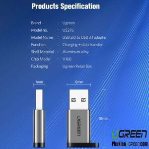 dau-chuyen-doi-usb-3-0-to-usb-type-c-ugreen-50533