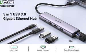 bo-chuyen-usb-3-0-sang-lan-1000mbps-kem-3-cong-usb-3-0-type-c-ugreen-60554