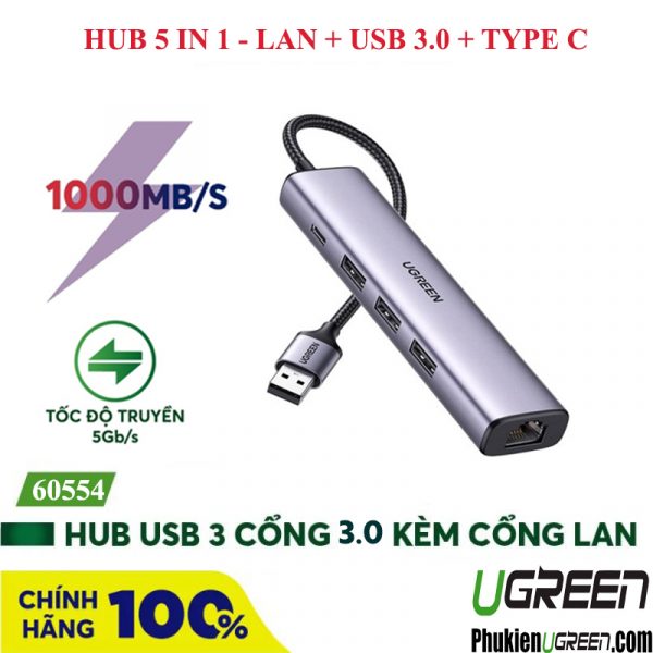 bo-chuyen-usb-3-0-sang-lan-1000mbps-kem-3-cong-usb-3-0-type-c-ugreen-60554