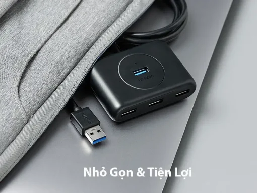 Bộ chia USB Ugreen CR113 nhỏ gọn, dễ dàng mang theo