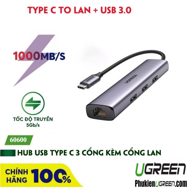 bo-chuyen-usb-type-c-sang-lan-1000mbps-hub-3-cong-usb-3-0-ugreen-60600