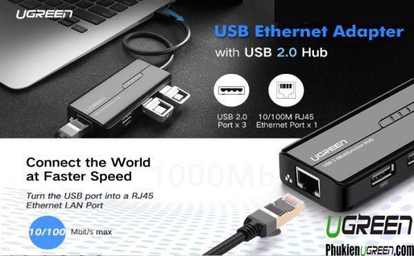 bo-chuyen-usb-to-lan-100mbps-hub-usb-2-0-3-cong-ugreen-20264