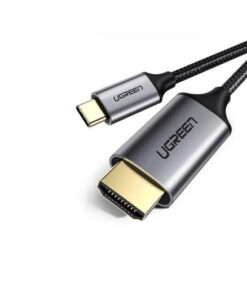Cáp chuyển USB Type-C sang HDMI Ugreen 50570 1.5m chính hãng, hỗ trợ 4K@60Hz, dây bọc dù bền bỉ, đầu kim loại tản nhiệt tốt