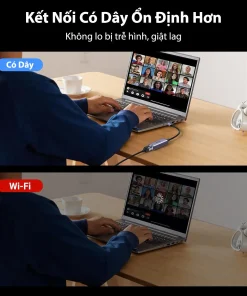 Cáp USB 3.0 to LAN RJ45 Ugreen 50922 CM209 vỏ hợp kim nhôm kết nối có dây ổn định hơn Wi-Fi