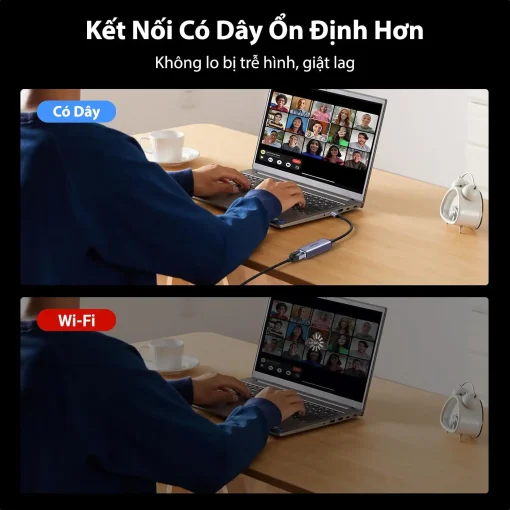 Cáp USB 3.0 to LAN RJ45 Ugreen 50922 CM209 vỏ hợp kim nhôm kết nối có dây ổn định hơn Wi-Fi
