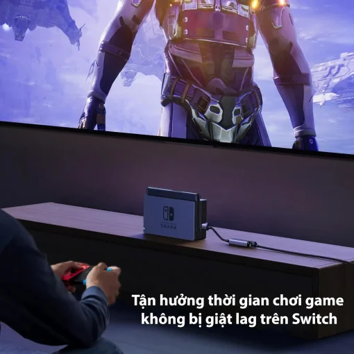 Cáp USB 3.0 to LAN RJ45 Ugreen 50922 CM209 vỏ hợp kim nhôm cho Nintendo Switch chơi game không lag