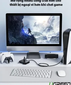 Bộ chia USB 3.0 Ugreen CR113 mở rộng cổng ngoại vi cho chơi game