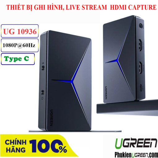 thiet-bi-ghi-hinh-ho-tro-livestream-capture-hdmi-4k30hz-ugreen-10936-usb-type-c
