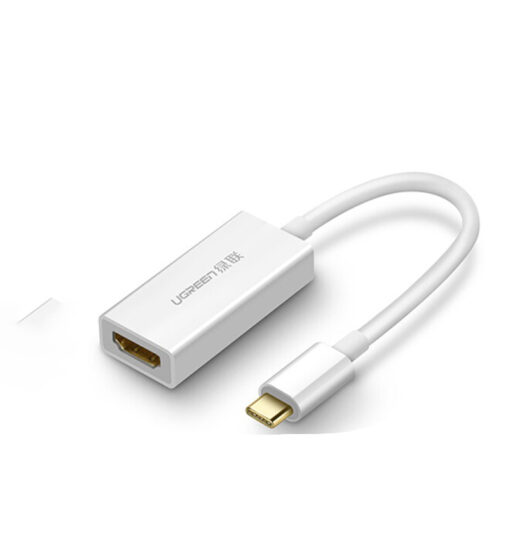 Cáp chuyển USB Type C sang HDMI 4K Ugreen 40273 màu trắng chính hãng