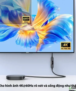 Đầu nối HDMI Ugreen 20107 Female to Female hỗ trợ 4K@60Hz Ultra HD sắc nét so với 1080p