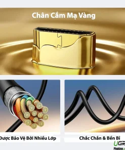 Đầu nối HDMI Ugreen 20107 Female to Female với chân cắm mạ vàng, lõi đồng nhiều lớp bảo vệ, chắc chắn và bền bỉ