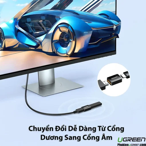 Đầu nối HDMI Ugreen 20107 Female to Female chuyển đổi từ cổng dương sang cổng âm dễ dàng