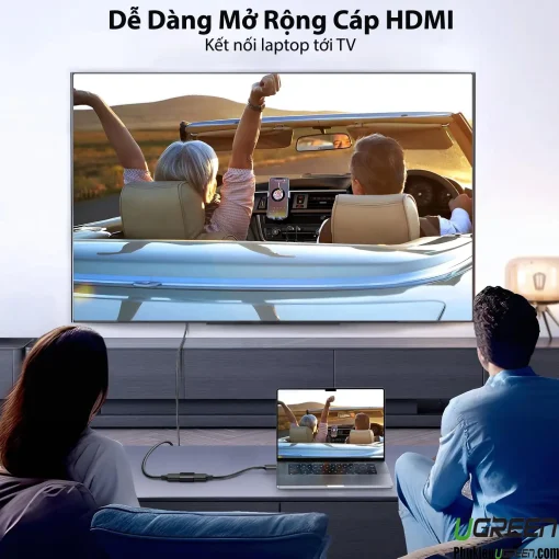 Đầu nối HDMI Ugreen 20107 Female to Female mở rộng cáp HDMI từ laptop sang TV