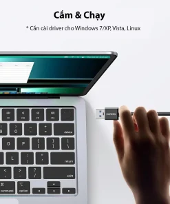 Hub USB 3.0 Ugreen 20265 hỗ trợ cắm và chạy, dễ dàng sử dụng, tương thích Windows, Mac, Linux