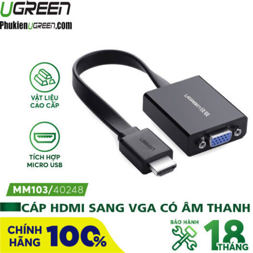 cap-chuyen-hdmi-to-vga-audio-ho-tro-full-hd-ugreen-40248
