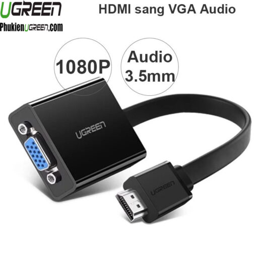cap-chuyen-hdmi-to-vga-audio-ho-tro-full-hd-ugreen-40248