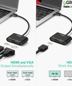 cap-chuyen-usb-type-c-to-hdmi-vga-sac-pd-4k30hz-ugreen-50505