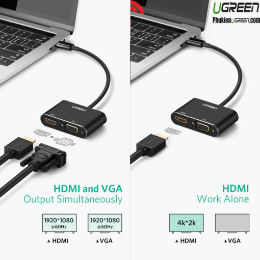 cap-chuyen-usb-type-c-to-hdmi-vga-sac-pd-4k30hz-ugreen-50505