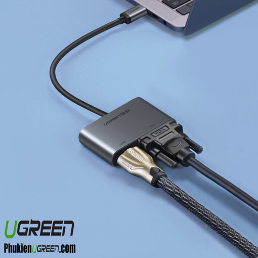 cap-chuyen-usb-type-c-to-hdmi-vga-sac-pd-4k30hz-ugreen-50505