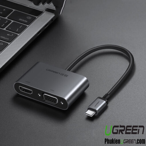 cap-chuyen-usb-type-c-to-hdmi-vga-sac-pd-4k30hz-ugreen-50505