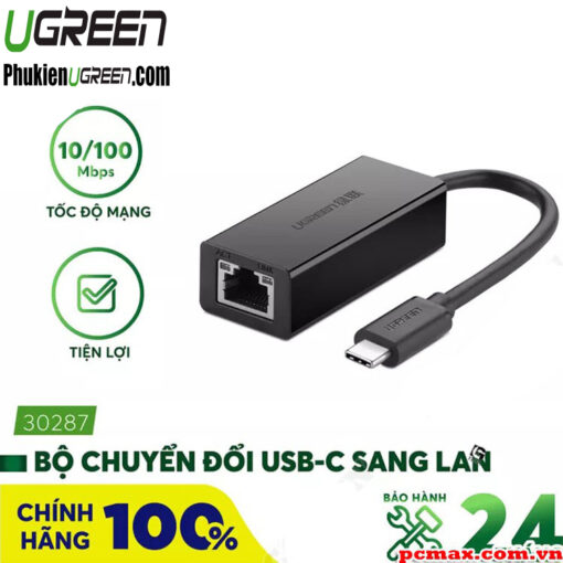 cap-chuyen-usb-type-c-to-lan-100mbps-ugreen-30287