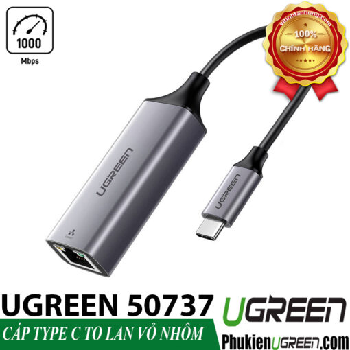 cap-chuyen-usb-type-c-to-lan-1000mbps-ugreen-50737
