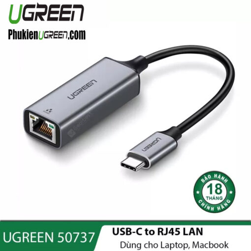 cap-chuyen-usb-type-c-to-lan-1000mbps-ugreen-50737