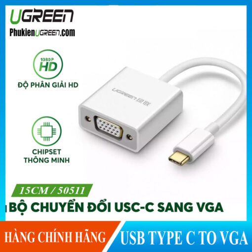 cap-chuyen-doi-usb-type-c-to-vga-ugreen-50511
