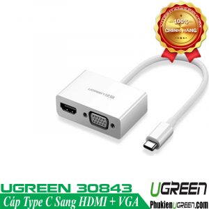 cap-chuyen-doi-usb-type-c-to-hdmi-vga-ho-tro-full-hd-3d-4kx2k-ugreen-30843