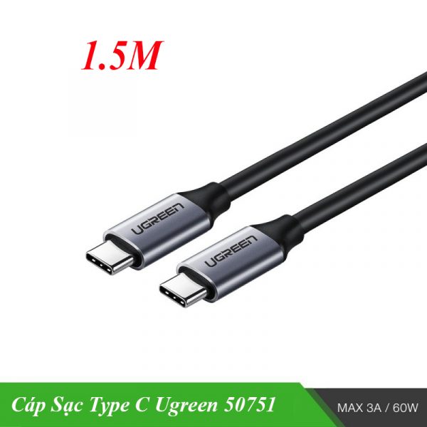 cap-du-lieu-sac-nhanh-60w-type-c-dai-1-5m-ugreen-50751