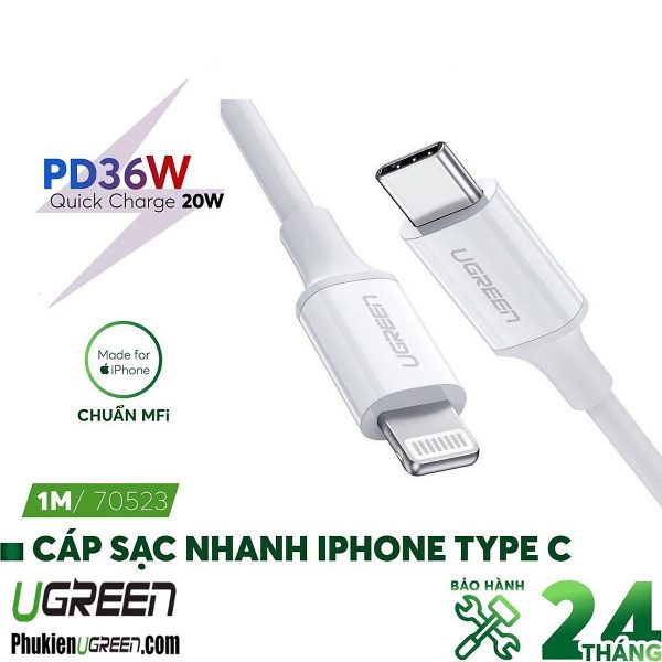 cap-sac-usb-type-c-to-lightning-1m-chuan-mfi-apple-ugreen-70523