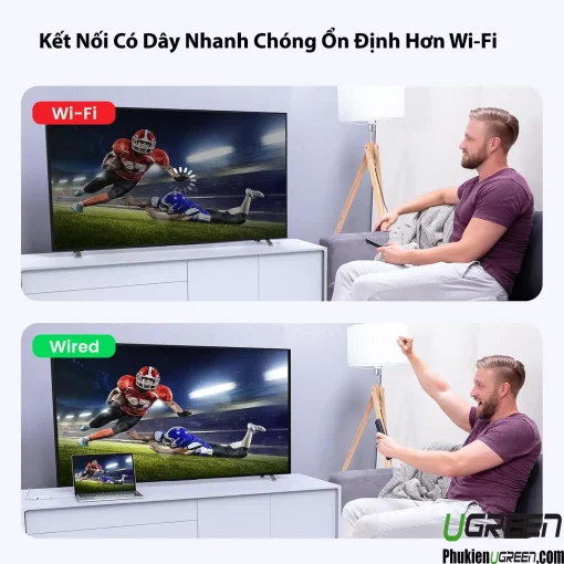 Cáp USB to LAN Ugreen 20253 cho kết nối có dây nhanh và ổn định hơn WiFi