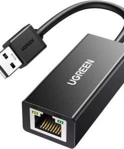 Cáp chuyển đổi USB 2.0 sang LAN RJ45 100Mbps Ugreen 20254 màu đen