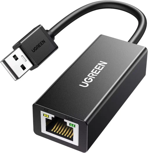Cáp chuyển đổi USB 2.0 sang LAN RJ45 100Mbps Ugreen 20254 màu đen