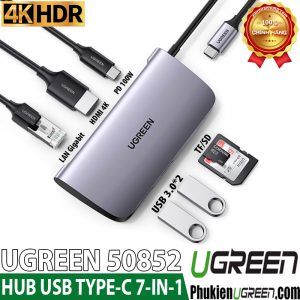 bo-chuyen-usb-c-to-hdmi-4k-usb-3-0-lan-1gbps-tf-sd-pd-100w-ugreen-50852