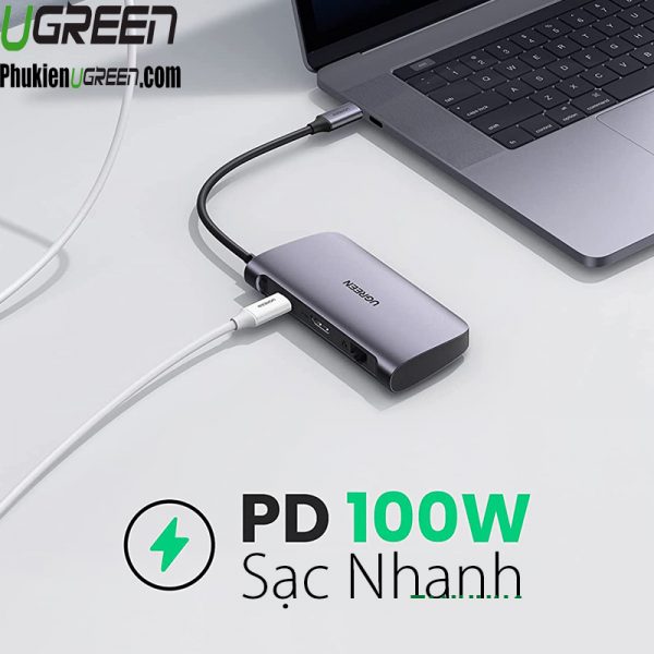 bo-chuyen-usb-c-to-hdmi-4k-usb-3-0-lan-1gbps-tf-sd-pd-100w-ugreen-50852