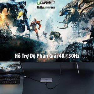 bo-chuyen-usb-c-to-hdmi-4k-usb-3-0-lan-1gbps-tf-sd-pd-100w-ugreen-50852